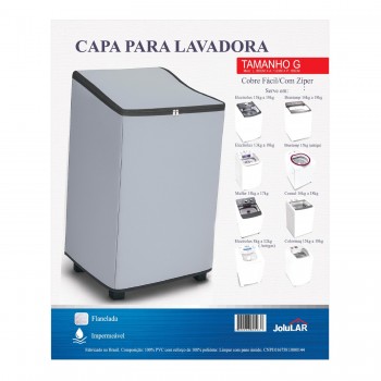 Capa para Máquina Lavar Roupas Jolular G com Zíper