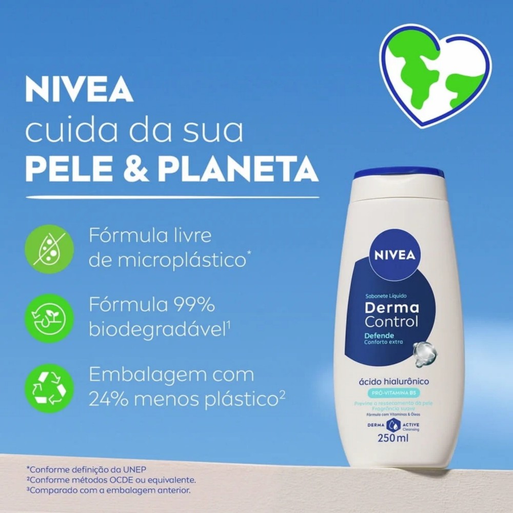 Sabonete Líquido Nivea Derma Control Defende 250mL