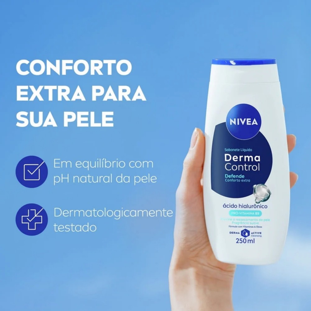 Sabonete Líquido Nivea Derma Control Defende 250mL