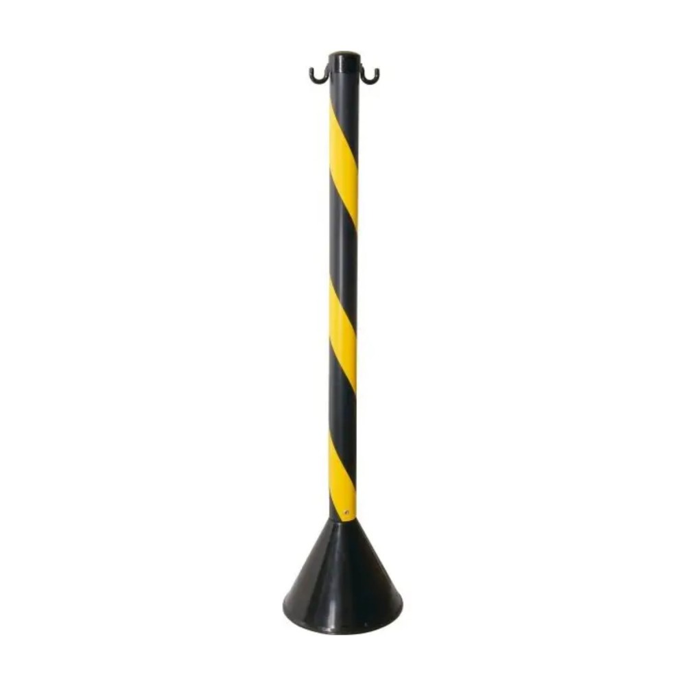 Pedestal Plástico Zebrado Preto e Amarelo Plastcor