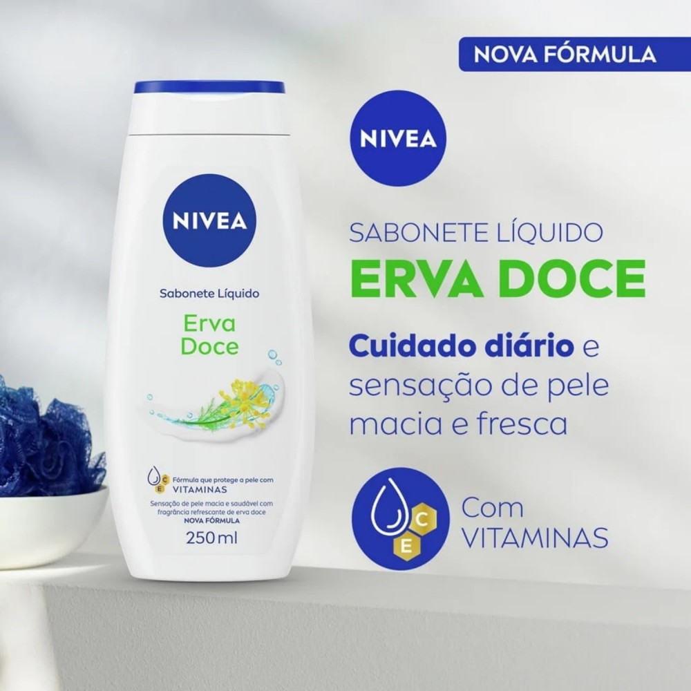 Sabonete Líquido Nivea Erva Doce 250mL