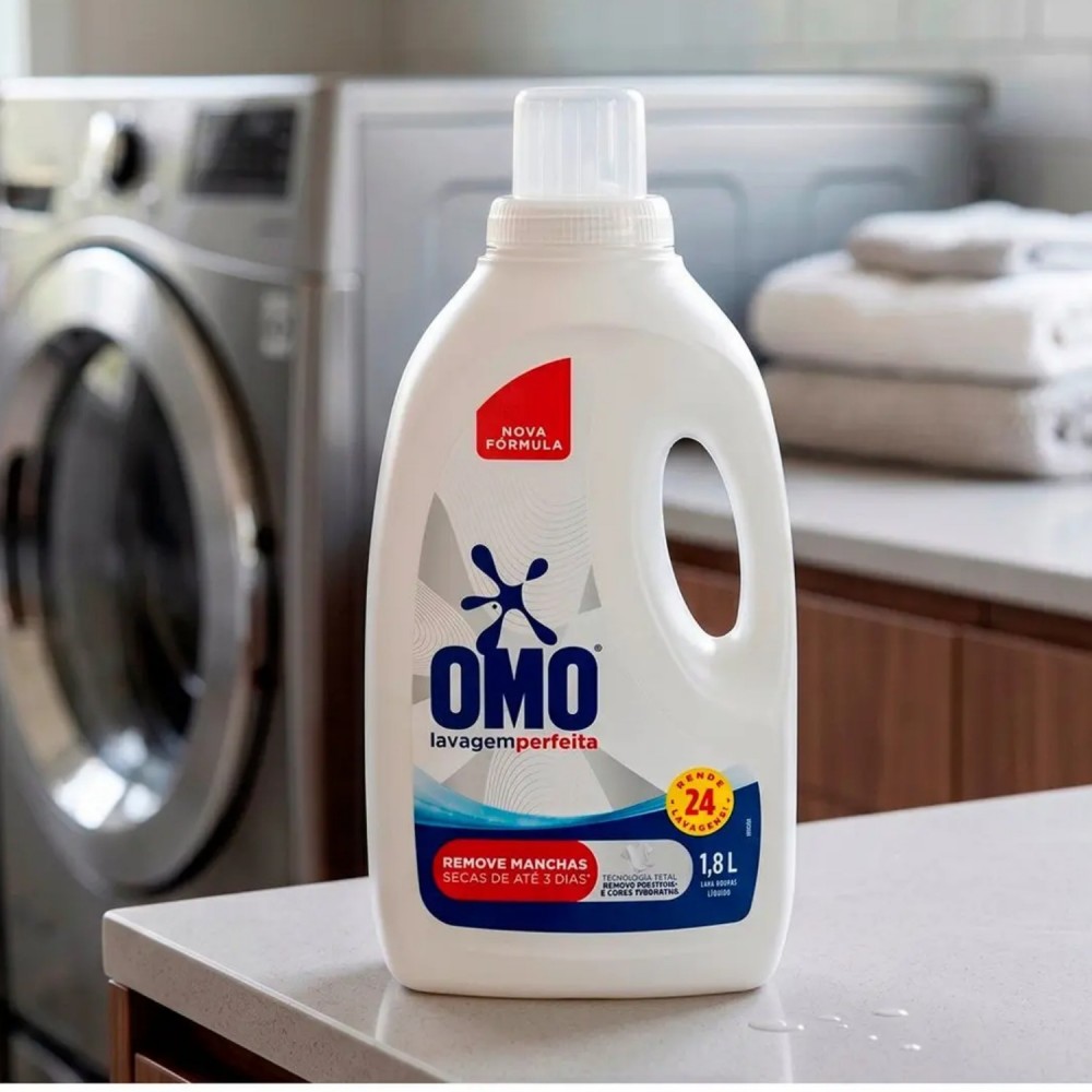 Lava Roupas Líquido Omo Lavagem Perfeita 1,8L