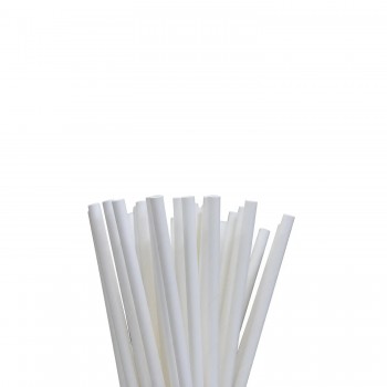 Canudo Biodegradável Papel Le Bianco 5mm White com 100un.