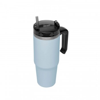 Caneca Térmica com Tampa 890mL Azul Wolff