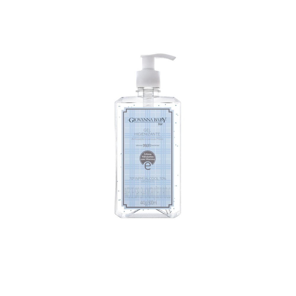 Álcool em Gel 70%  500mL Giovanna Baby Blue