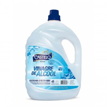 Vinagre de Álcool para Limpeza Castelo 6% Acidez 5L