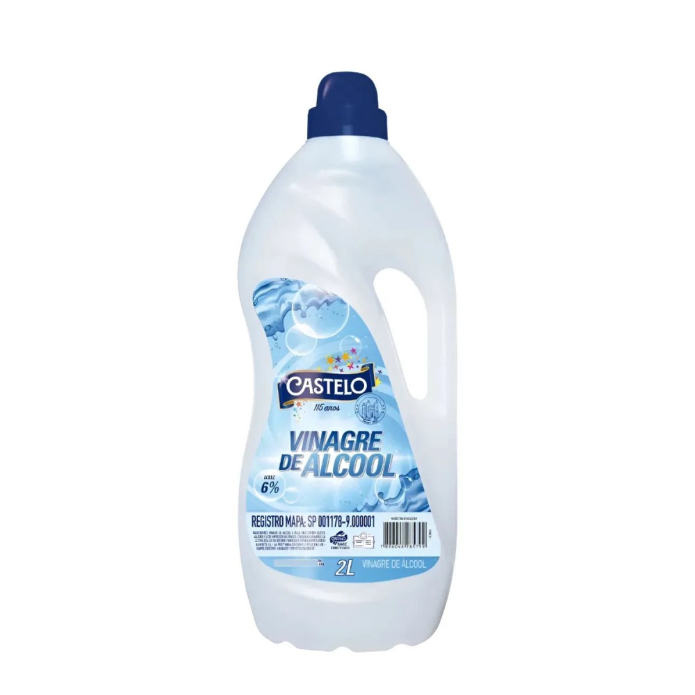 Vinagre de Álcool para Limpeza Castelo 6% Acidez 2L