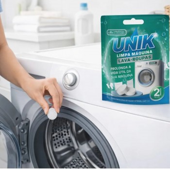 Limpa Máquina de Lavar Roupas com 2 Pastilhas Unik 10gr