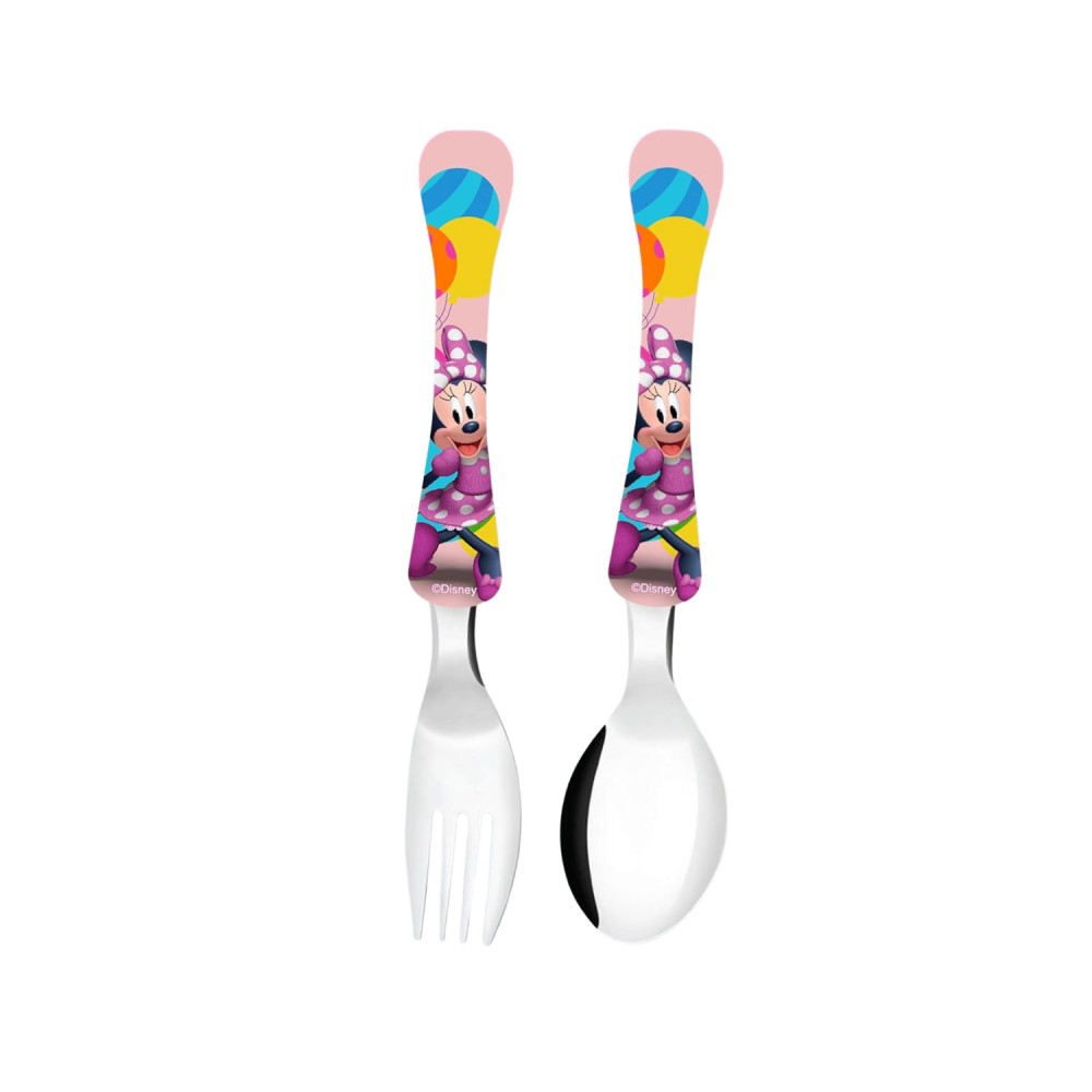 Conjunto de Talher Infantil Simonaggio com 2 peças  Minnie