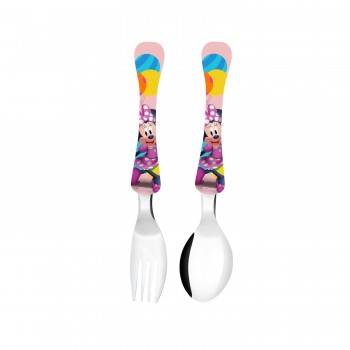 Conjunto de Talher Infantil Simonaggio com 2 peças  Minnie