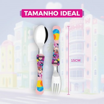 Conjunto de Talher Infantil Simonaggio com 2 peças  Minnie