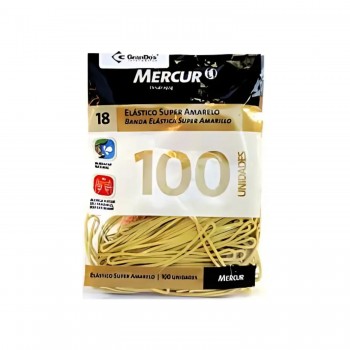 Elástico n° 18 Mercur 50g com 100 unid.