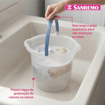 Balde 8,5L Sanremo Graduado Cristal
