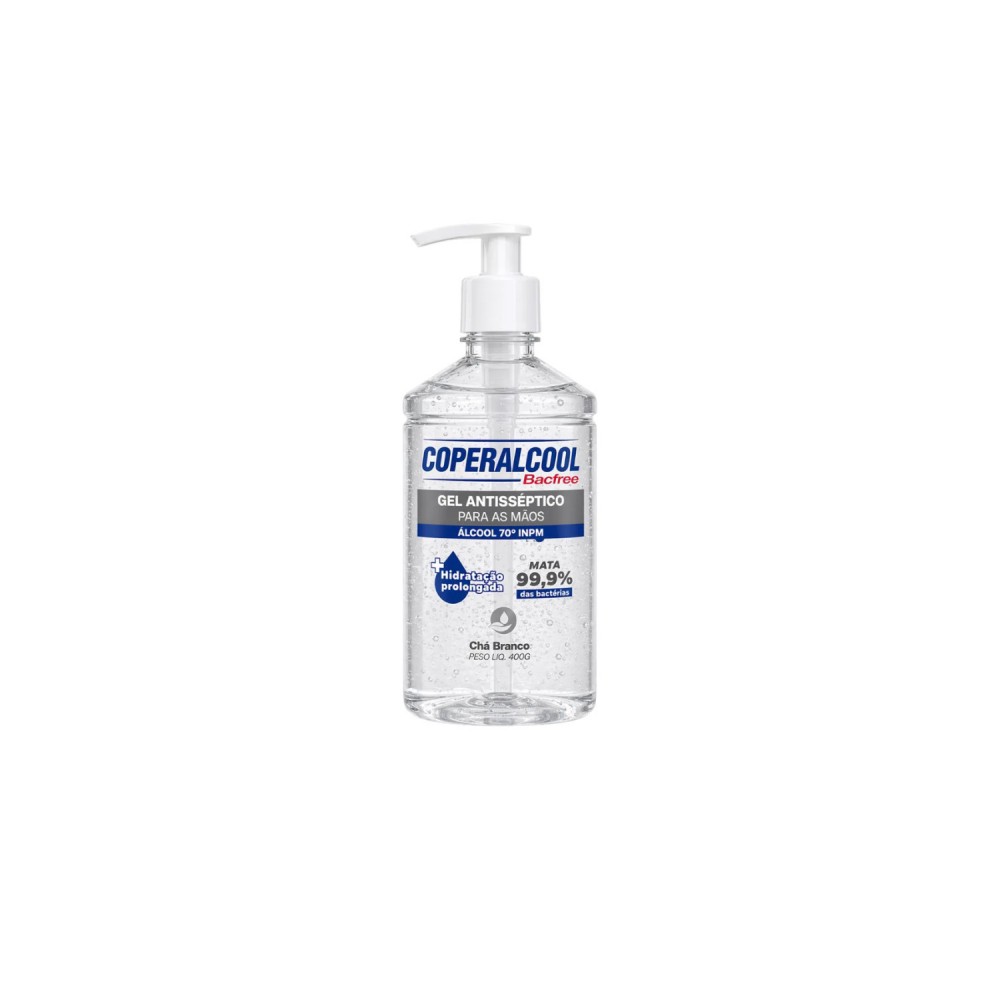 Álcool em Gel 70% Coperalcool 450mL Chá Branco 400g