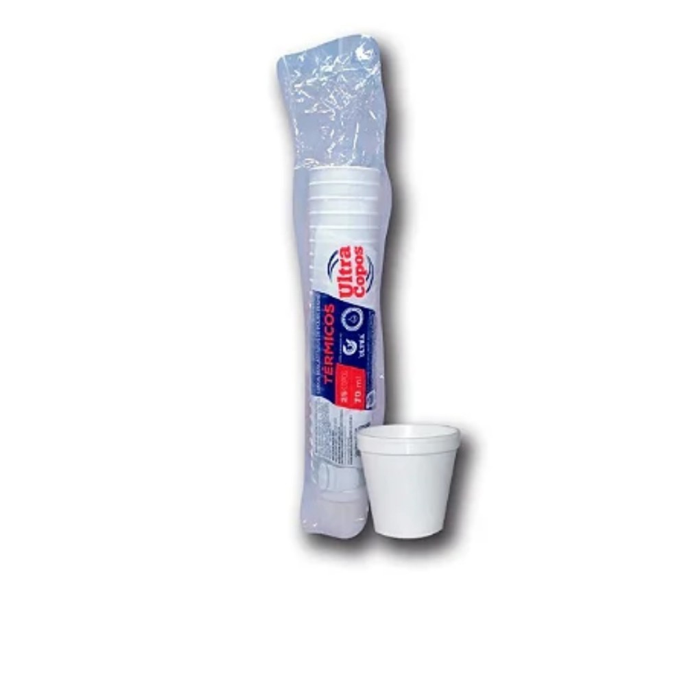 Copo Térmico de Isopor 70mL Ultra com 25 unid.