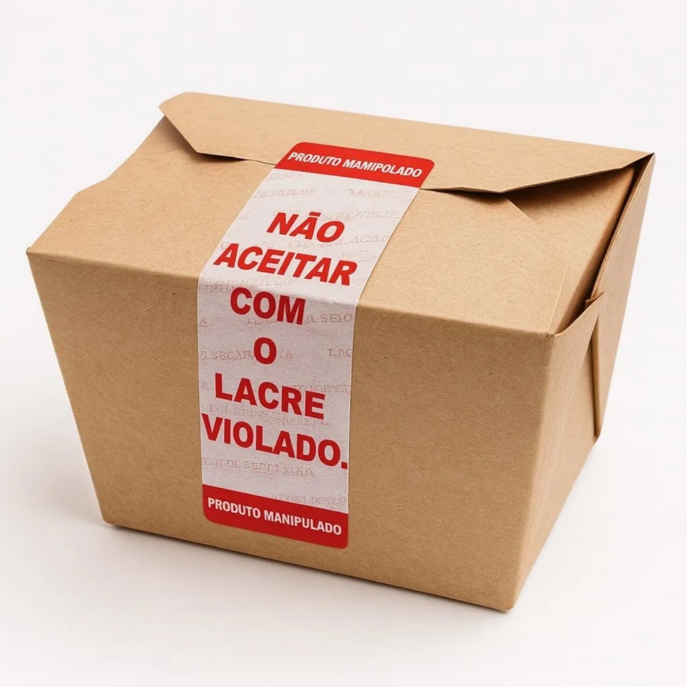 Etiqueta Adesiva Lacre de Segurança Fast Food com 1000un.