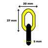 Corrente Plástica 5mm Amarela e Preta Delta com 10m