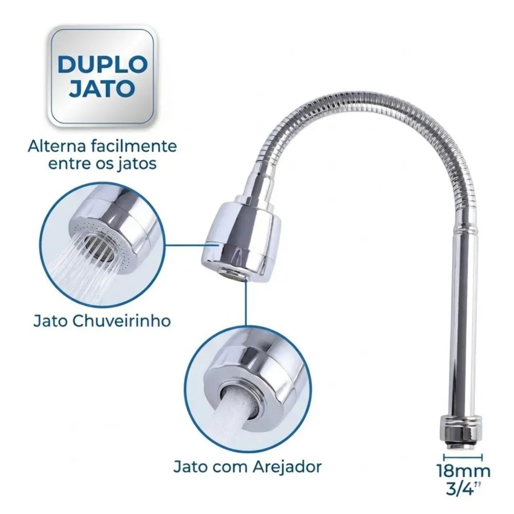 Torneira Bica Móvel Gourmet Tubo3000 Reparo