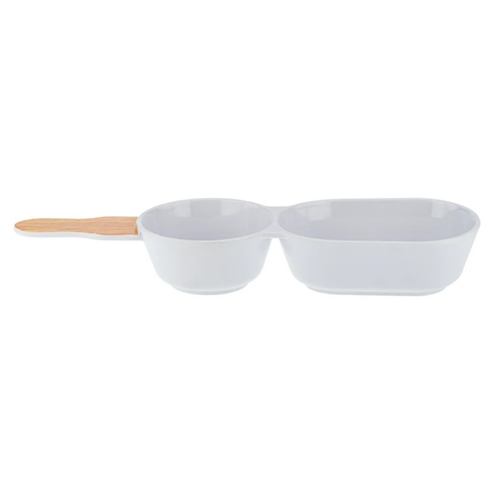 Travessa de Melamina Dupla 36x10cm Weck Marmorizada