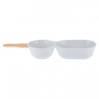 Travessa de Melamina Dupla 36x10cm Weck Marmorizada