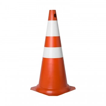 Cone de PVC para Sinalização 75cm Laranja/Branco