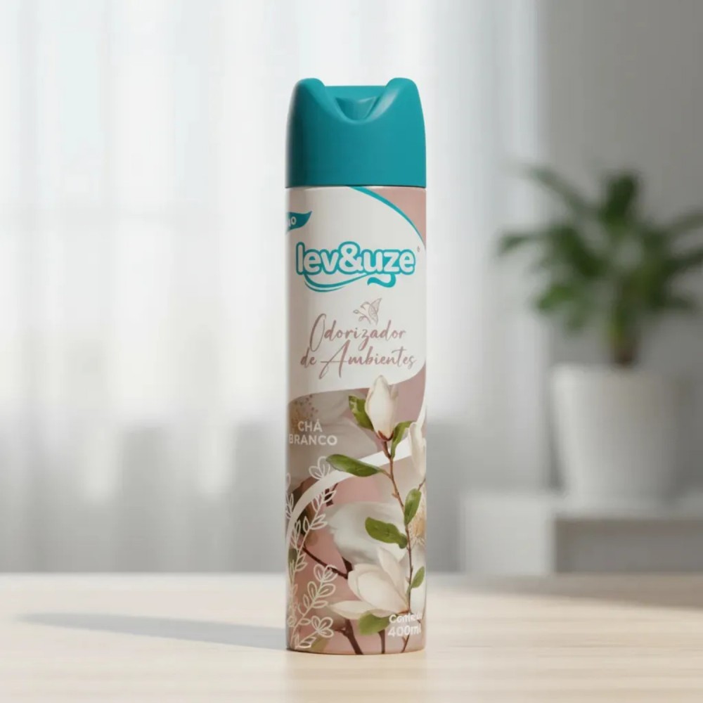 Aromatizador Aerossol Lev&Uze 400mL Chá Branco