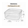 Pote Quadrado 1300mL Belmount