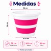 Balde Dobrável 10L Nobre Rosa