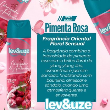 Aromatizador Aerossol Lev&Uze 400mL Pimenta Rosa
