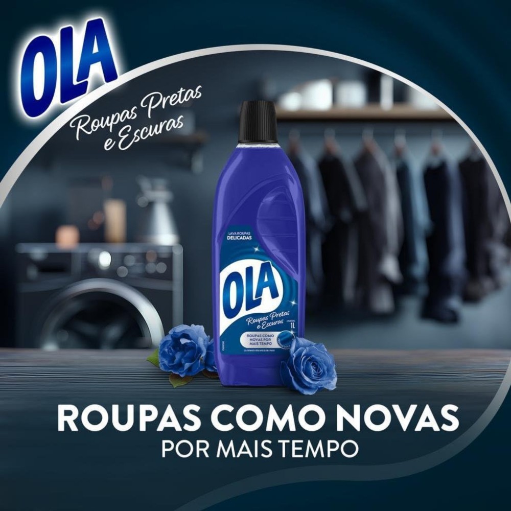 Lava Roupas Líquido Ola Roupas Escuras 1L