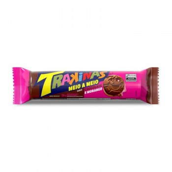 Biscoito Recheado Trakinas Meio a Meio 126g