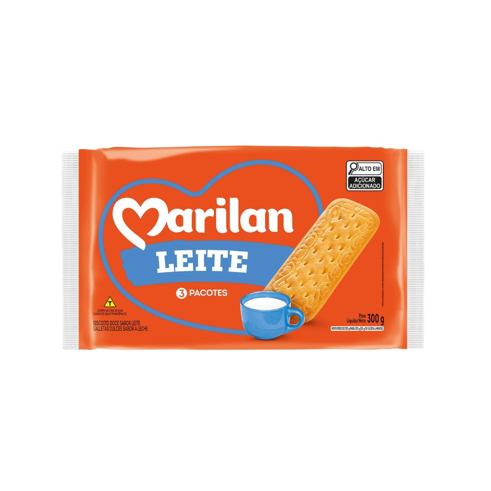 Biscoito Laminado Leite Marilan 300g