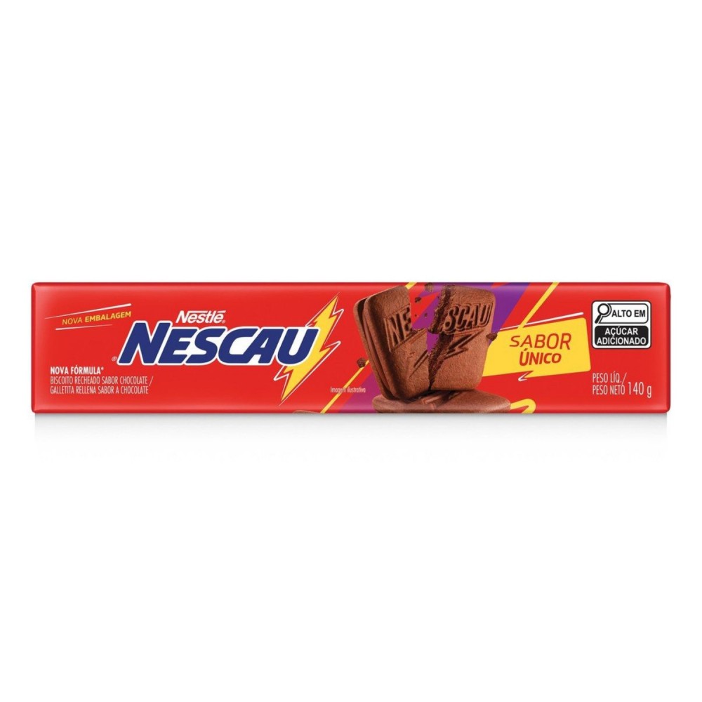 Biscoito Recheado Nescau 140g Nestlé