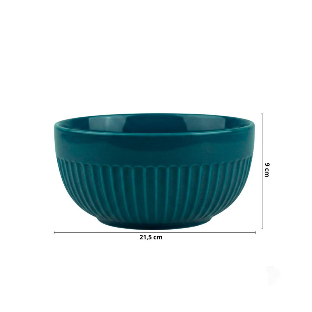 Tigela de Porcelana 1990mL Assar e Servir Germer Verdigris
