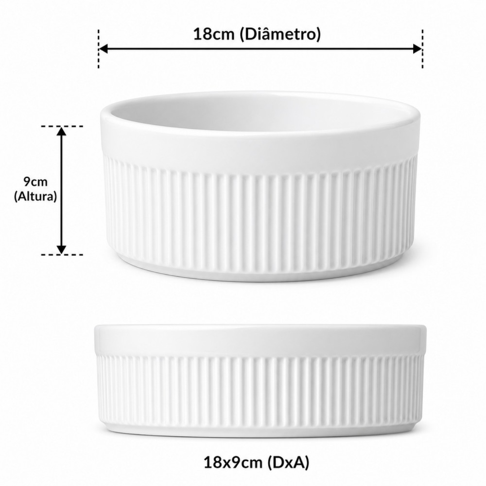 Ramekin de Porcelana Germer 1800mL