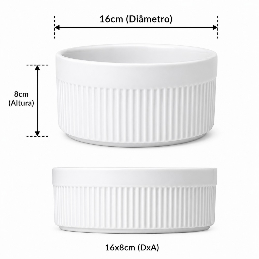 Ramekin de Porcelana Germer 1200mL