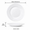 Prato de Porcelana Fundo Germer 23cm Hotel Branco