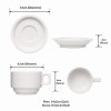 Xícara de Chá com Pires Porcelana Germer 200mL Hotel 