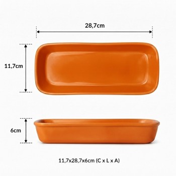 Cuba Porcelana 2/8 Gourmet Germer 11,7x28,7x6cm 1252mL Laranja