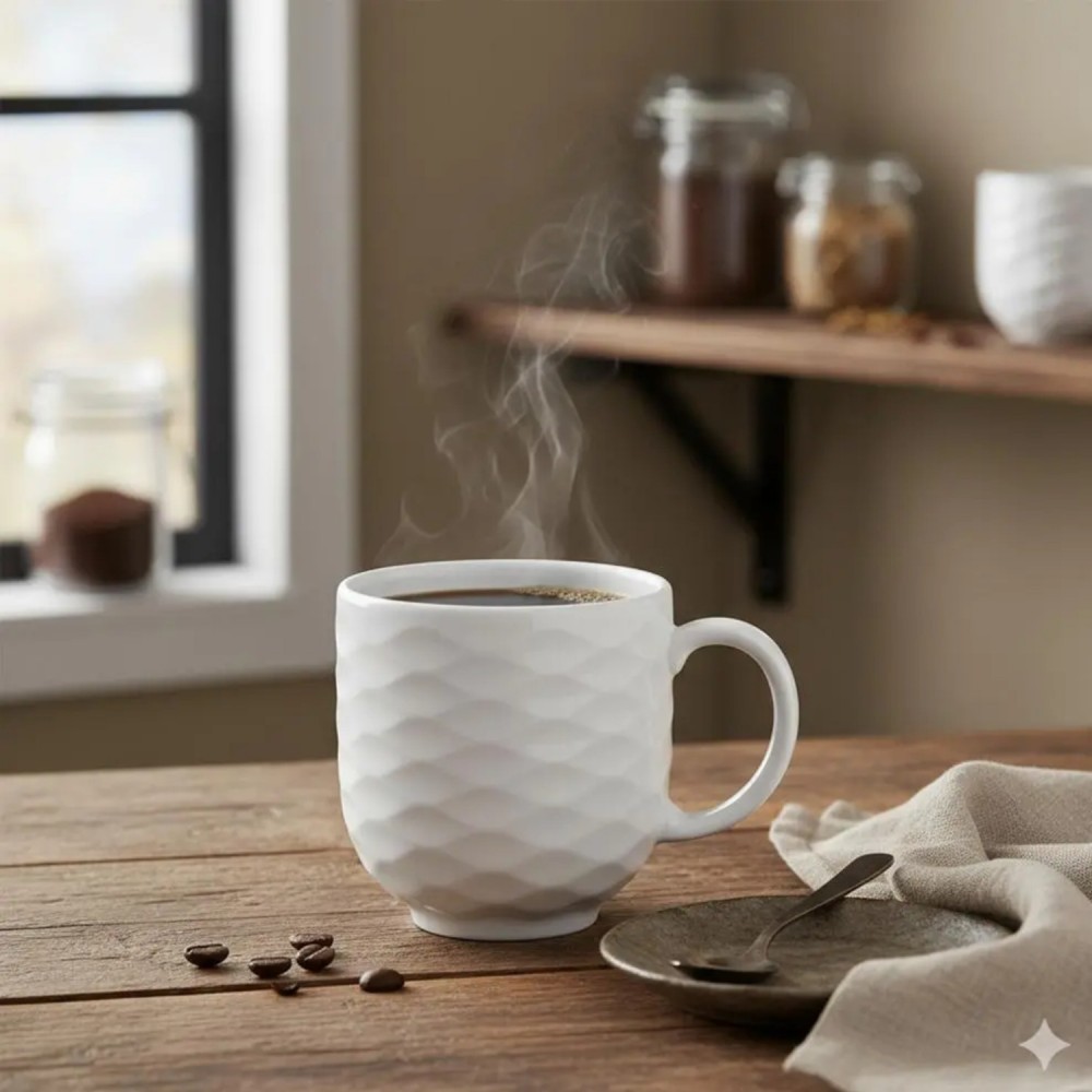 Caneca de Porcelana Germer 402mL Ondas