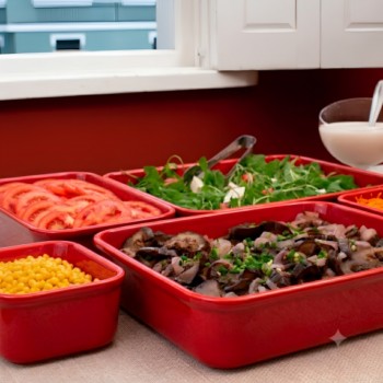 Cuba Porcelana 2/8 Gourmet Germer 11,7x28,7x6cm 1252mL Vermelho