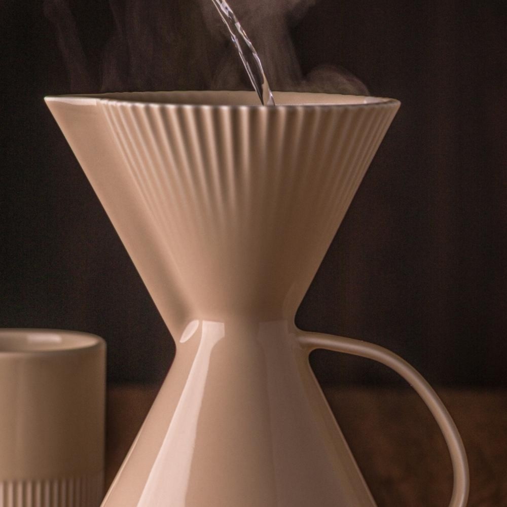 Bule de Porcelana com Porta Filtro Germer Marfim