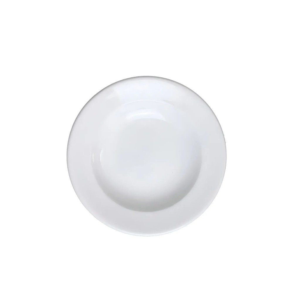 Prato de Porcelana Fundo Germer 23cm Hotel Branco