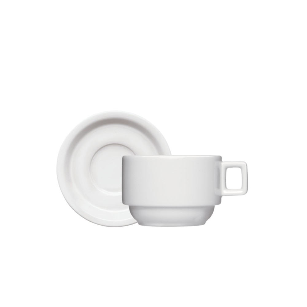 Xícara de Café com Pires Porcelana Germer 100mL Hotel 