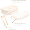 Pote para Marmita Hermética com Talhares 1,1L Lyor Off White