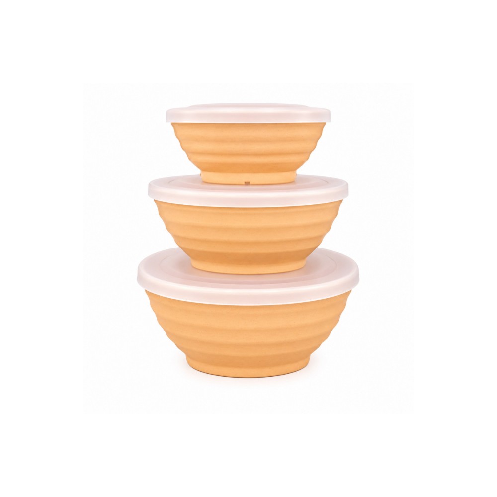 Conjunto 3 Bowl Quadrados com Tampa Stripes Lyor