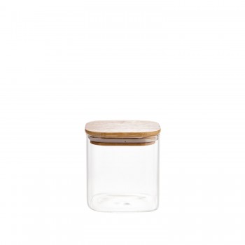 Pote de Vidro Quadrado 800ml Mori