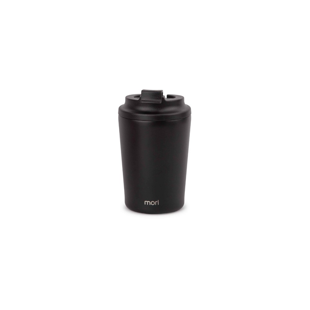 Copo Térmico com Tampa 240mL Preto Mori