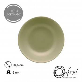 Prato de Louça Fundo 20,5cm Oxford Oliva
