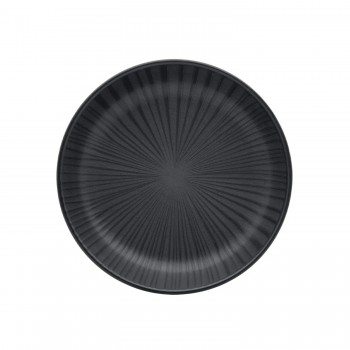 Prato de Louça Fundo 20,5cm Oxford Preto Onix 